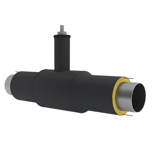 Кран шаровой ППУ ПЭ с МЗИ тип 1 Ст3сп BROEN Ballomax 25х4х1900 мм ГОСТ 3262-75